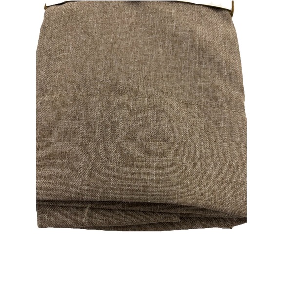 Comfort Bay Textured 3 Piece Tier & Valance Set Taupe Easy Care 100% Polyester - Picture 6 of 7